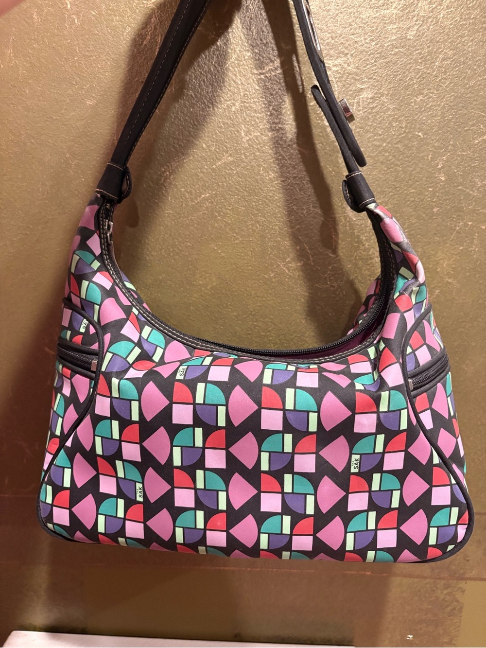 Vintage The Sak Shoulder Bag in Geometric Print